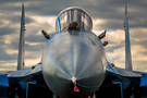 Ukrainian Air Force Sukhoi Su-27P1M Flanker B (58 BLUE) at  RAF Fairford, United Kingdom