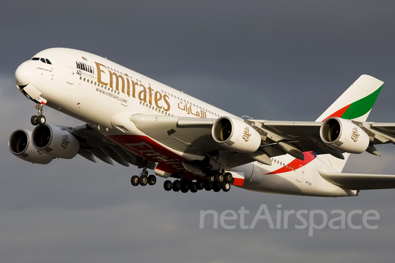 Emirates Airbus A380-861 (A6-EDI) at  London - Heathrow, United Kingdom