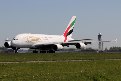 Emirates Airbus A380-861 (A6-EDS) at  Amsterdam - Schiphol, Netherlands