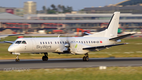 SkyWork Airlines SAAB 2000 (HB-IZS) at  Hamburg - Fuhlsbuettel (Helmut Schmidt), Germany