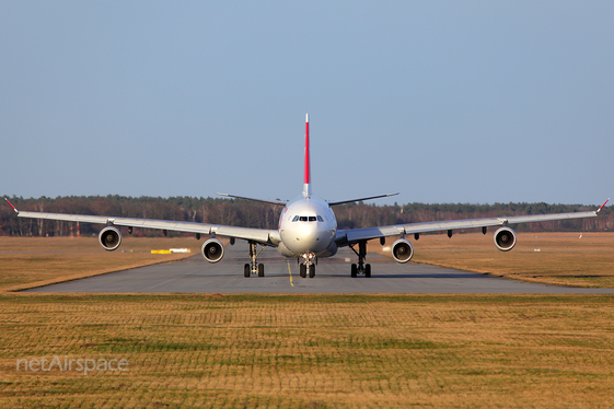 Swiss International Airlines Airbus A340-313X (HB-JMJ) at  Schwerin-Parchim, Germany