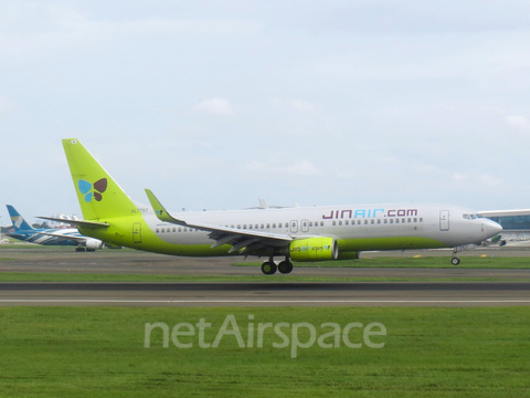 Jin Air Boeing 737-8GQ (HL7757) at  Jakarta - Soekarno-Hatta International, Indonesia