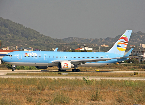 Arkia Israel Airlines Boeing 767-324(ER) (I-NDDL) at  Rhodes, Greece