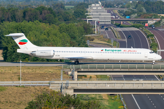 European Air Charter McDonnell Douglas MD-82 (LZ-LDU) at  Leipzig/Halle - Schkeuditz, Germany