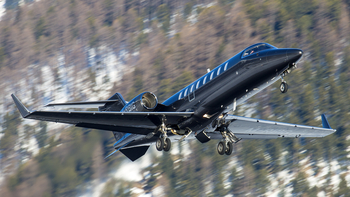(Private) Bombardier Learjet 45XR (M-RBIG) at  Samedan - St. Moritz, Switzerland