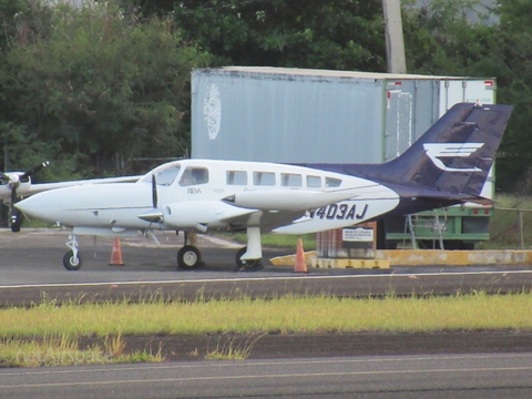 REVA Air Ambulance Cessna 402B Businessliner (N403AJ) at  San Juan - Fernando Luis Ribas Dominicci (Isla Grande), Puerto Rico