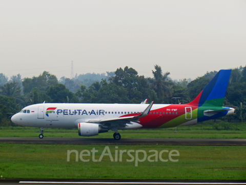 Pelita Air Service Airbus A320-214 (PK-PWF) at  Palembang - Sultan Mahmud Badaruddin II International, Indonesia