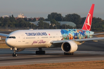 Turkish Airlines Boeing 777-3F2(ER) (TC-JJU) at  Istanbul - Ataturk, Turkey