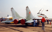 Russian Federation Air Force Mikoyan-Gurevich MiG-29UB Fulcrum (08 WHITE) at  Damgarten (Closed), Germany