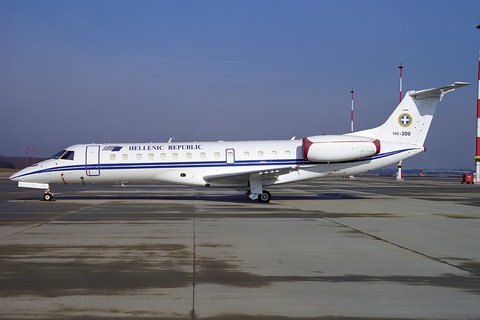 Hellenic Air Force (Polemikí Aeroporía) Embraer ERJ-135LR (145-209) at  Hamburg - Fuhlsbuettel (Helmut Schmidt), Germany