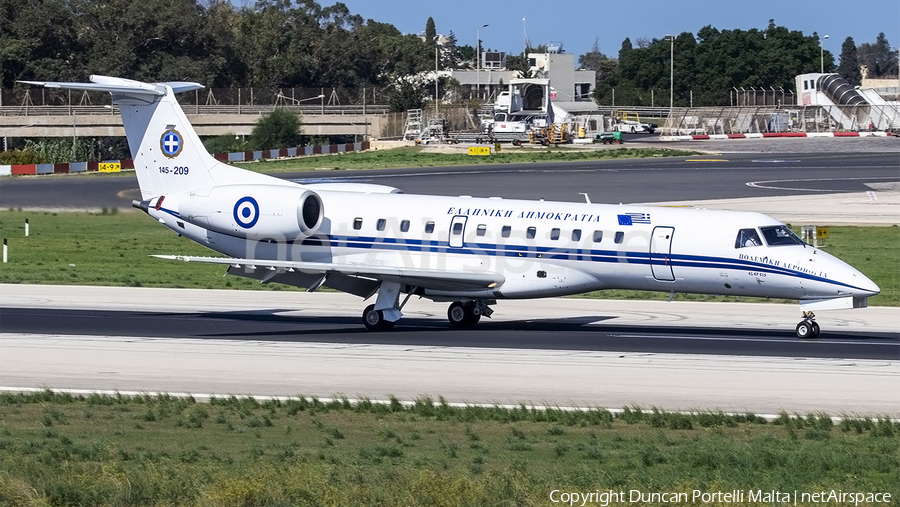 Hellenic Air Force (Polemikí Aeroporía) Embraer ERJ-135LR (145-209) | Photo 530072