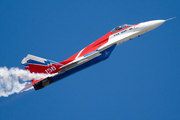 Russian Federation Air Force Mikoyan-Gurevich MiG-29OVT Fulcrum (156 WHITE) at  Farnborough, United Kingdom