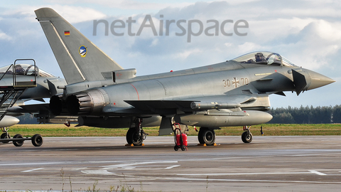 German Air Force Eurofighter EF2000 Typhoon (3070) at  Lask, Poland