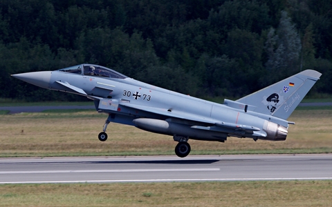 German Air Force Eurofighter EF2000 Typhoon (3073) at  Rostock-Laage, Germany