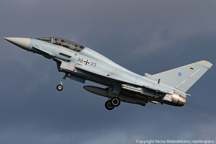 German Air Force (Luftwaffe) Eurofighter EF2000(T) Typhoon (3077) | Photo 593015