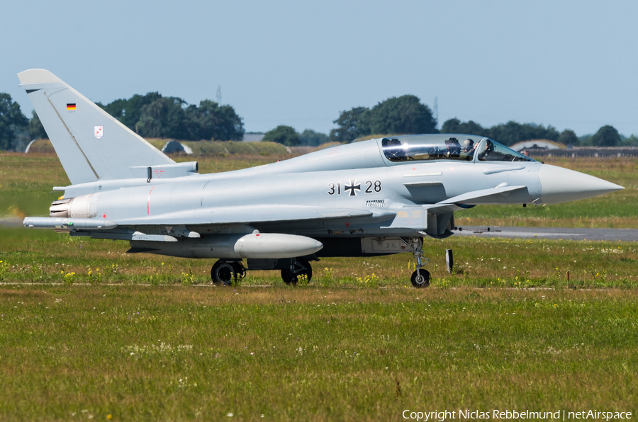 German Air Force (Luftwaffe) Eurofighter EF2000(T) Typhoon (3128) | Photo 341757