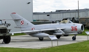 Polish Air Force (Siły Powietrzne) PZL-Mielec Lim-6bis (MiG-17) (316) at  Deblin, Poland