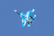 Ukrainian Air Force Sukhoi Su-27P Flanker B (39 BLUE) at  Kleine Brogel AFB, Belgium