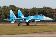 Ukrainian Air Force Sukhoi Su-27P Flanker B (39 BLUE) at  Kleine Brogel AFB, Belgium