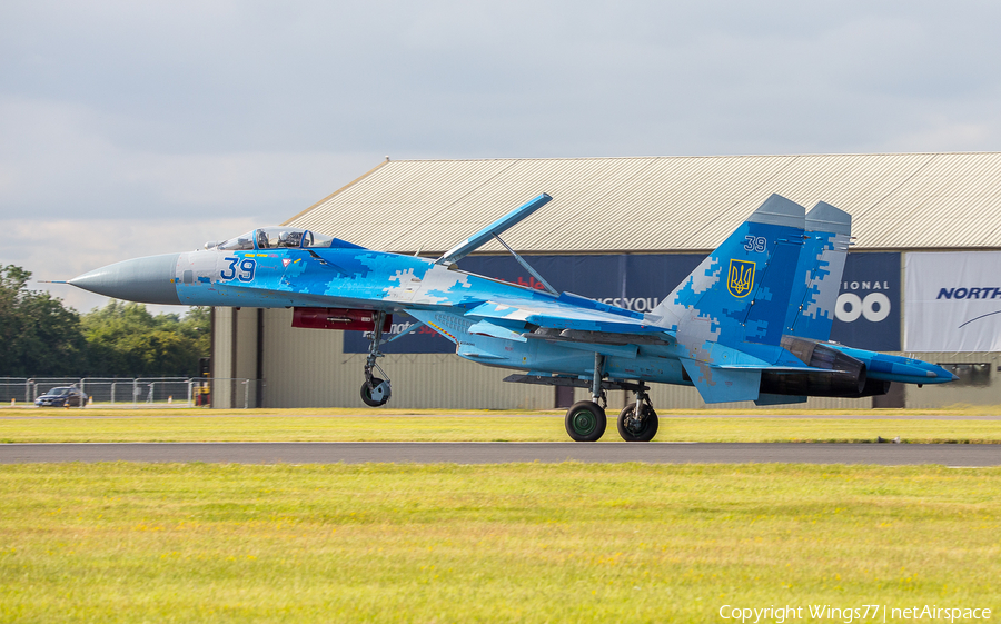 Ukrainian Air Force Sukhoi Su-27P Flanker B (39 BLUE) | Photo 348205