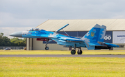 Ukrainian Air Force Sukhoi Su-27P Flanker B (39 BLUE) at  RAF Fairford, United Kingdom
