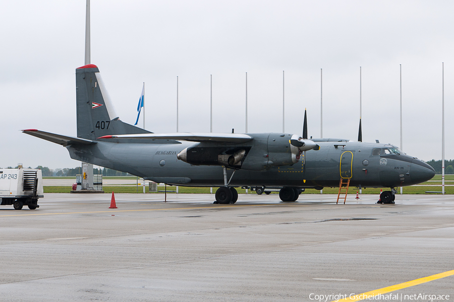 Hungarian Air Force (Magyar Légierő) Antonov An-26 (407) | Photo 96910