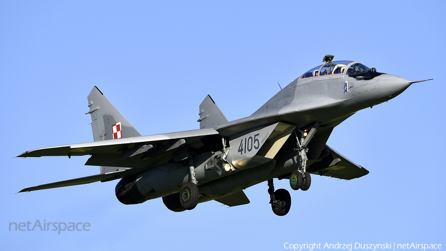 Polish Air Force (Siły Powietrzne) Mikoyan-Gurevich MiG-29GT Fulcrum (4105) | Photo 388226