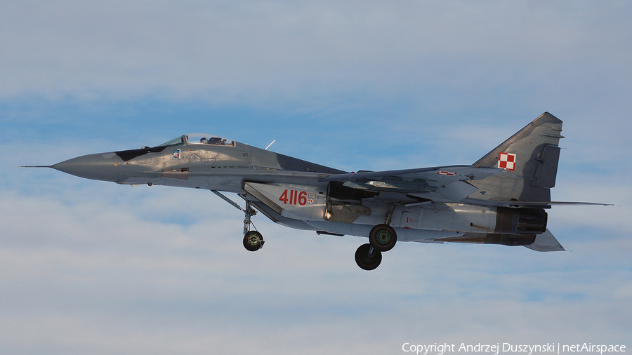 Polish Air Force (Siły Powietrzne) Mikoyan-Gurevich MiG-29G Fulcrum (4116) | Photo 23301