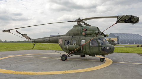 Polish Army (Siły Zbrojne Rzeczypospolitej Polskiej) PZL-Swidnik (Mil) Mi-2P Hoplite (4708) at  Inowrocław - Latkowo, Poland