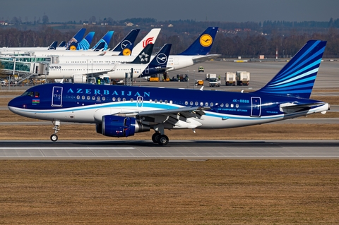 Azerbaijan Airlines Airbus A319-115 CJ (4K-8888) at  Munich, Germany