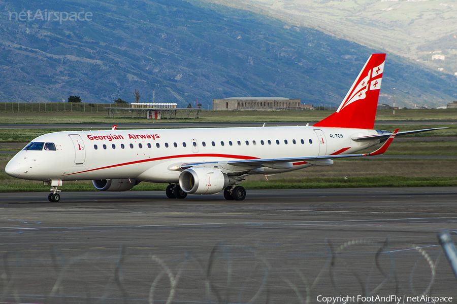 Airzena Georgian Airways Embraer ERJ-190AR (ERJ-190-100IGW) (4L-TGH) | Photo 243308