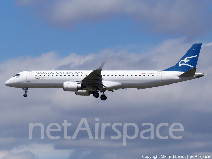 Montenegro Airlines Embraer ERJ-195LR (ERJ-190-200LR) (4O-AOB) | Photo 393204