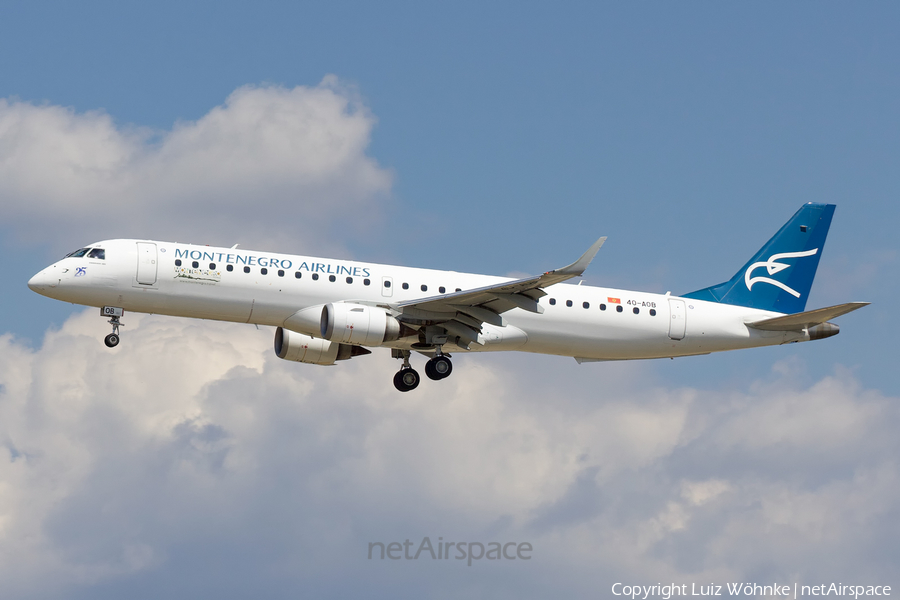 Montenegro Airlines Embraer ERJ-195LR (ERJ-190-200LR) (4O-AOB) | Photo 435987