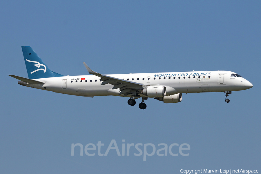 Montenegro Airlines Embraer ERJ-195LR (ERJ-190-200LR) (4O-AOC) | Photo 553688