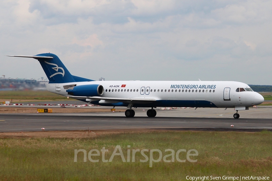 Montenegro Airlines Fokker 100 (4O-AOK) | Photo 28499