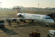 Montenegro Airlines Fokker 100 (4O-AOM) at  Belgrade - Nikola Tesla (Surcin), Serbia