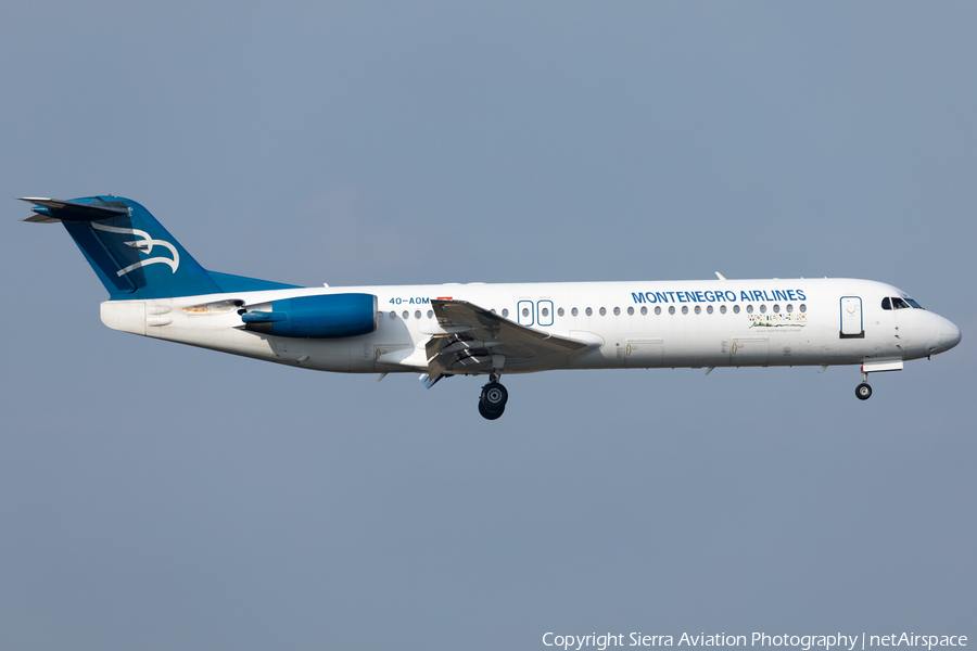 Montenegro Airlines Fokker 100 (4O-AOM) | Photo 330422