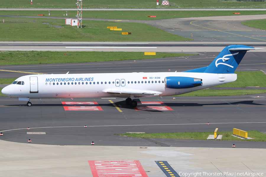 Montenegro Airlines Fokker 100 (4O-AOM) | Photo 63067