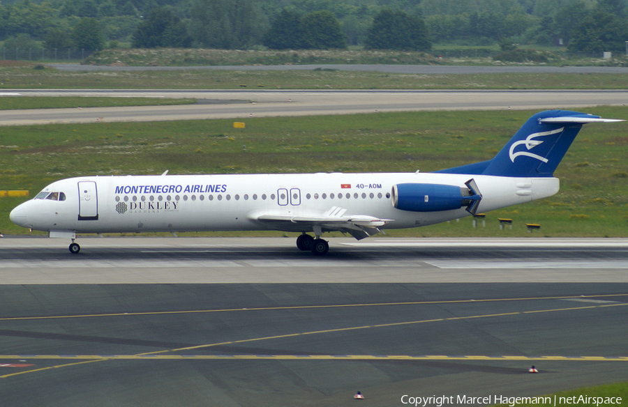 Montenegro Airlines Fokker 100 (4O-AOM) | Photo 125430
