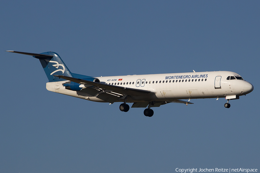 Montenegro Airlines Fokker 100 (4O-AOM) | Photo 168476