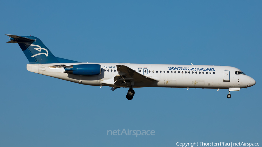 Montenegro Airlines Fokker 100 (4O-AOM) | Photo 194358