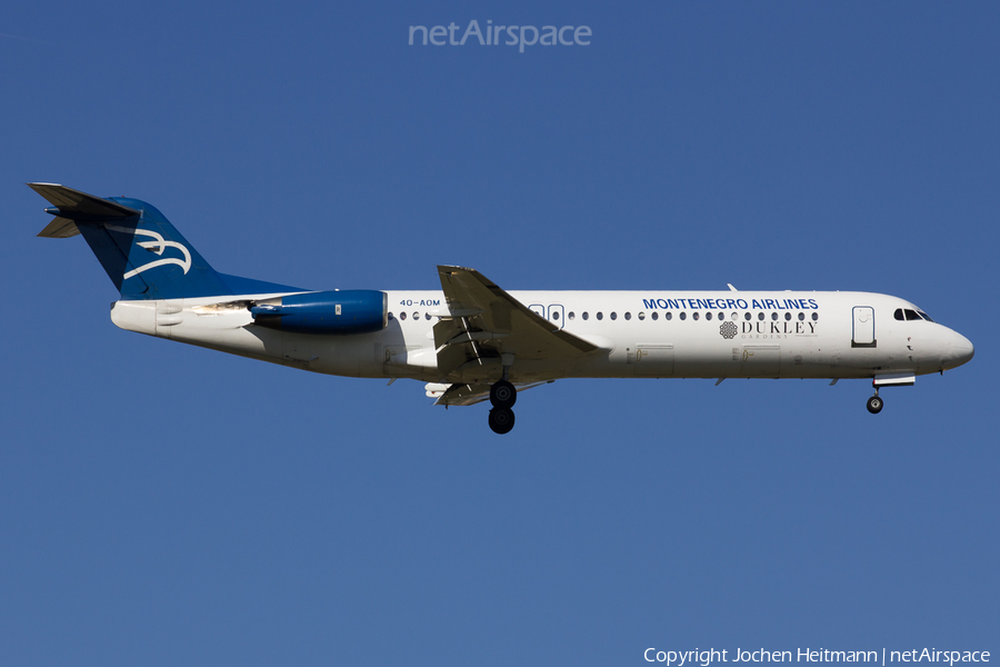 Montenegro Airlines Fokker 100 (4O-AOM) | Photo 60394