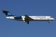 Montenegro Airlines Fokker 100 (4O-AOM) at  Rome - Fiumicino (Leonardo DaVinci), Italy