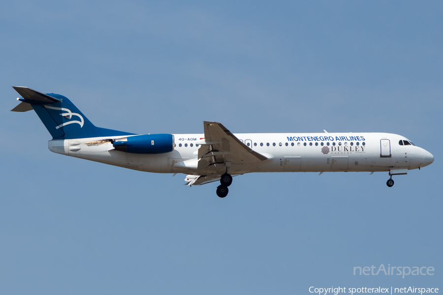 Montenegro Airlines Fokker 100 (4O-AOM) | Photo 103603