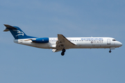 Montenegro Airlines Fokker 100 (4O-AOM) at  Frankfurt am Main, Germany