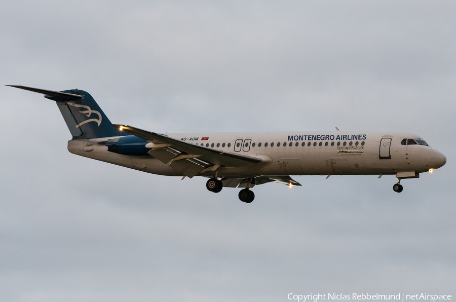 Montenegro Airlines Fokker 100 (4O-AOM) | Photo 260515