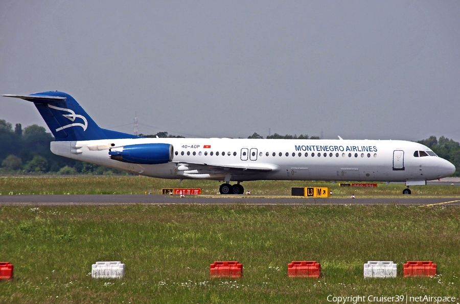 Montenegro Airlines Fokker 100 (4O-AOP) | Photo 160944