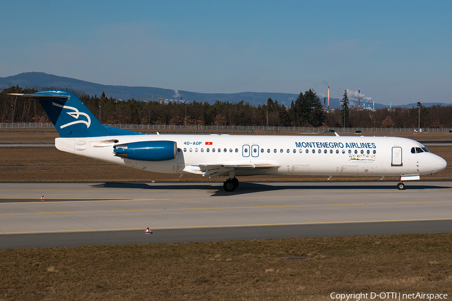 Montenegro Airlines Fokker 100 (4O-AOP) | Photo 224551