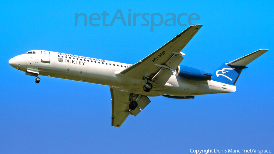 Montenegro Airlines Fokker 100 (4O-AOP) | Photo 118918