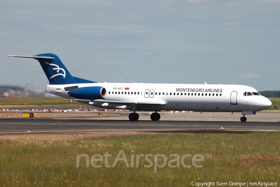 Montenegro Airlines Fokker 100 (4O-AOT) | Photo 27914